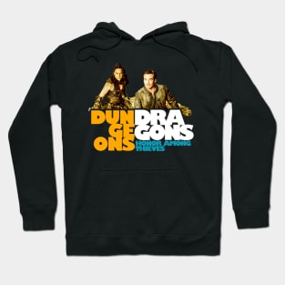 Dungeons & Dragons: Honor Among Thieves 2023 movies  Chris Pine as Edgin and Michelle Rodriguez as Holga fan works graphic design by ironpaette Hoodie